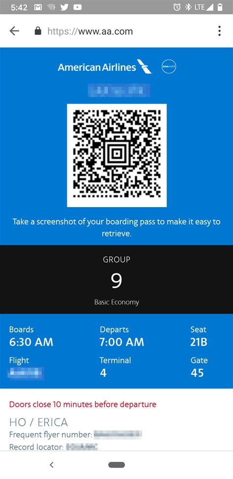american airlines electronic boarding pass.